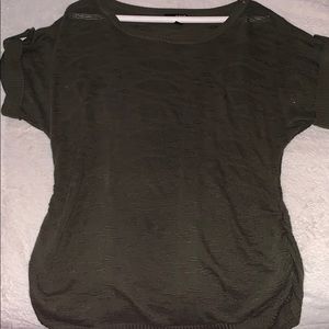 dark green sweater tee